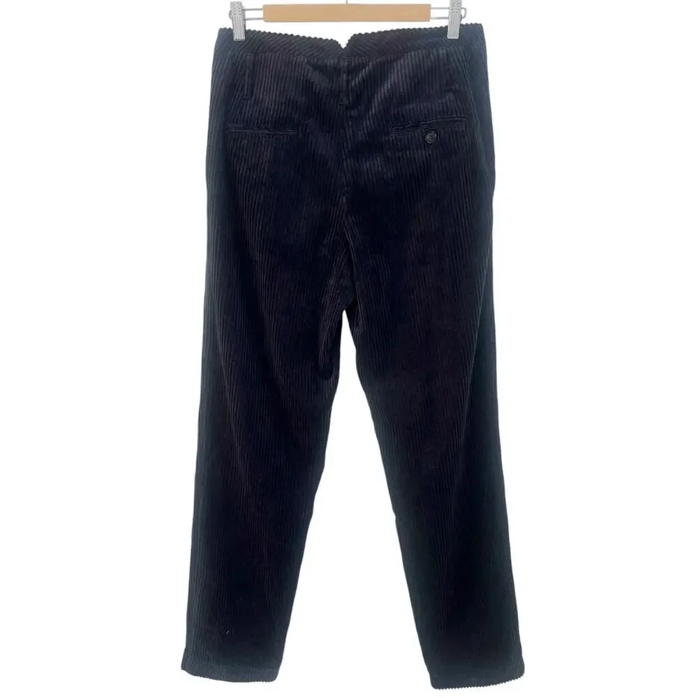 Sessun Pants Corduroy Rocco High Waisted Straight Leg Women Sz 42 US 10 Gray